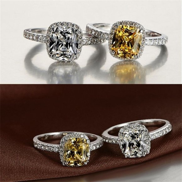 Sterling &Platinum Natural Gemstone White Sapphir - Picture 2 of 4